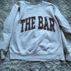 The Bar Heather Gray Varsity Sweatshirt
